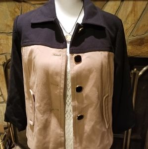 Banana Republic Lined Color Block Jacket Sz S EUC